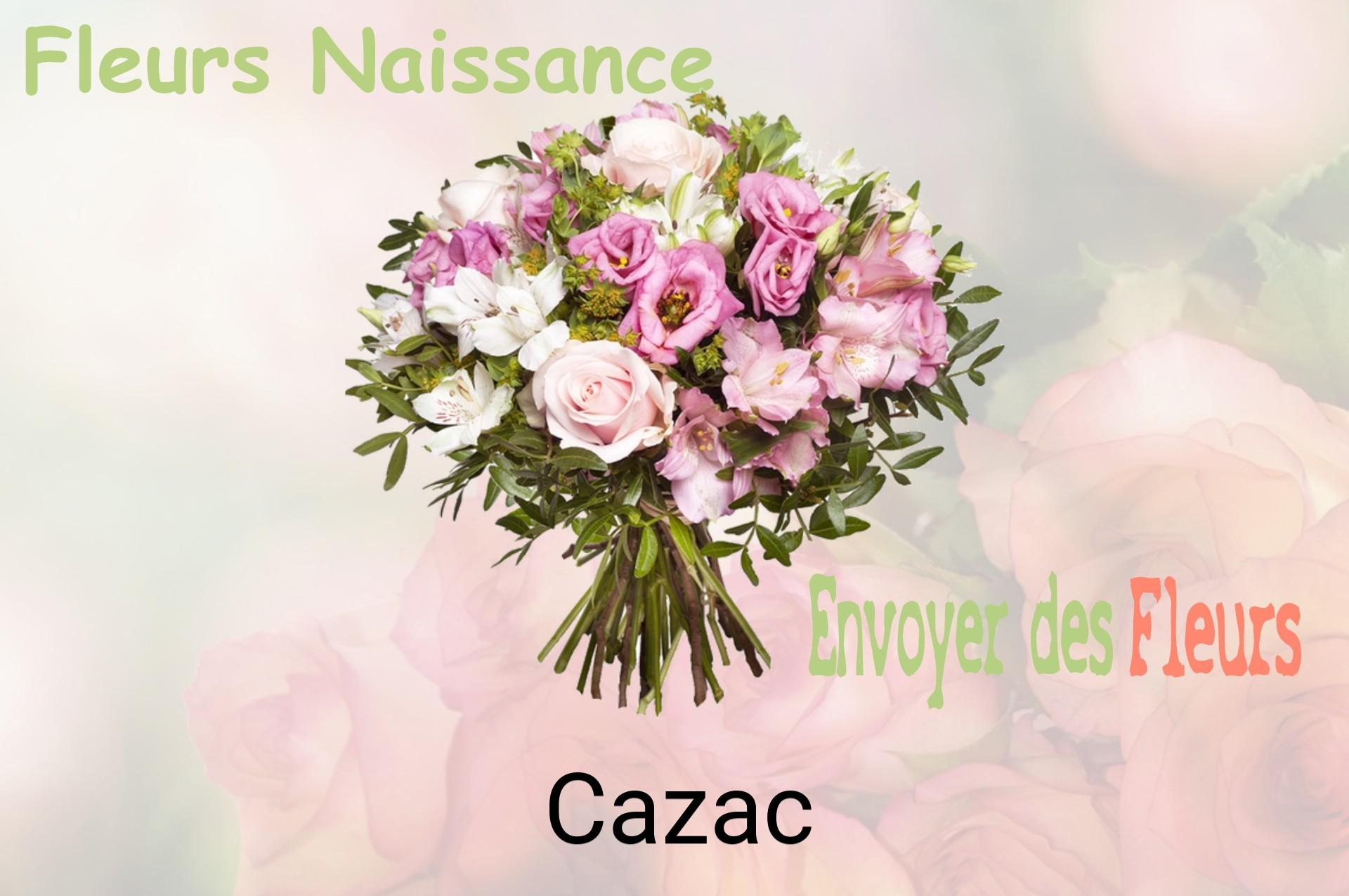 Bouquet de fleurs de naissance livré à Cazac